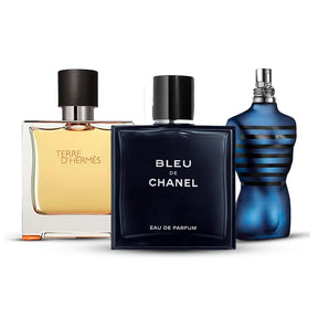 3 Parfums Bleu de Chanel, Terre d’Hermès, Jean Paul Gaultier ULTRA MALE (Eau Parfum) 100ml - Pour hommes