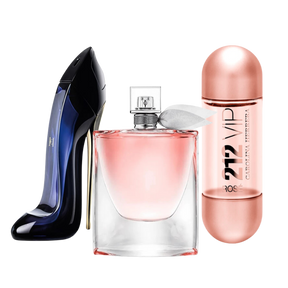 3 Parfums Carolina Herrera GOOD GIRL, Lancôme LA VIE EST BELLE et Carolina Herrera 212 VIP ROSÉ 100ml (Eau de Parfum) Pour femmes