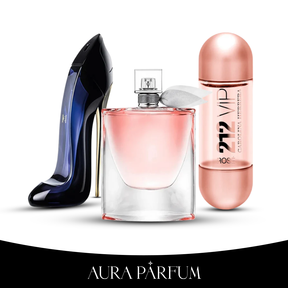 3 Parfums Carolina Herrera GOOD GIRL, Lancôme LA VIE EST BELLE et Carolina Herrera 212 VIP ROSÉ 100ml (Eau de Parfum) Pour femmes