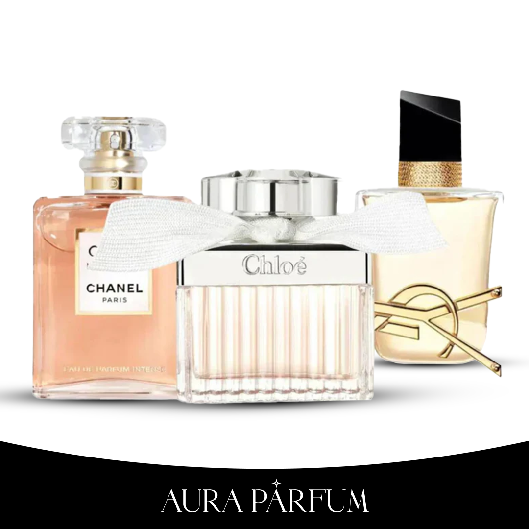 3 Parfums Chanel COCO MADEMOISELLE, Yves Saint Laurent LIBRE et CHLOÉ Eau de Parfum 100ml - Pour femmes